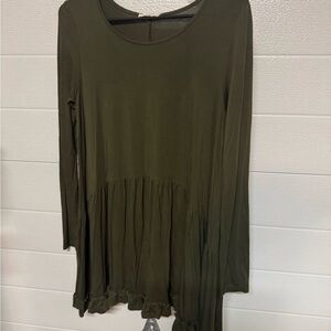Easel Olive Green Top